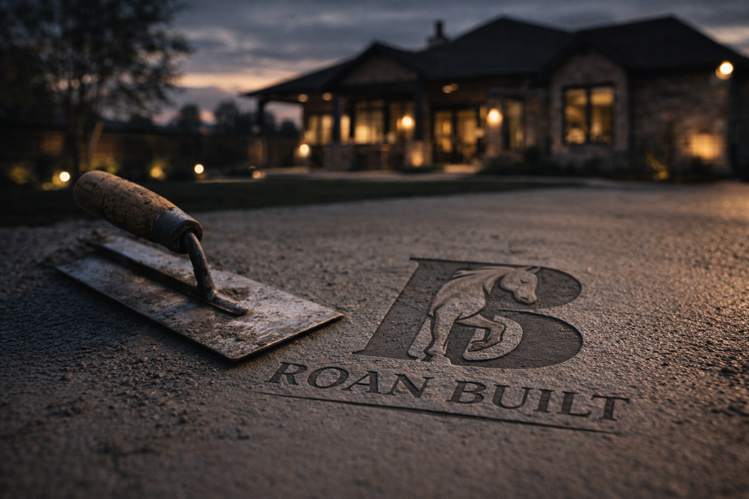 Stamped concrete and hardscape work - RoanBuilt DFW